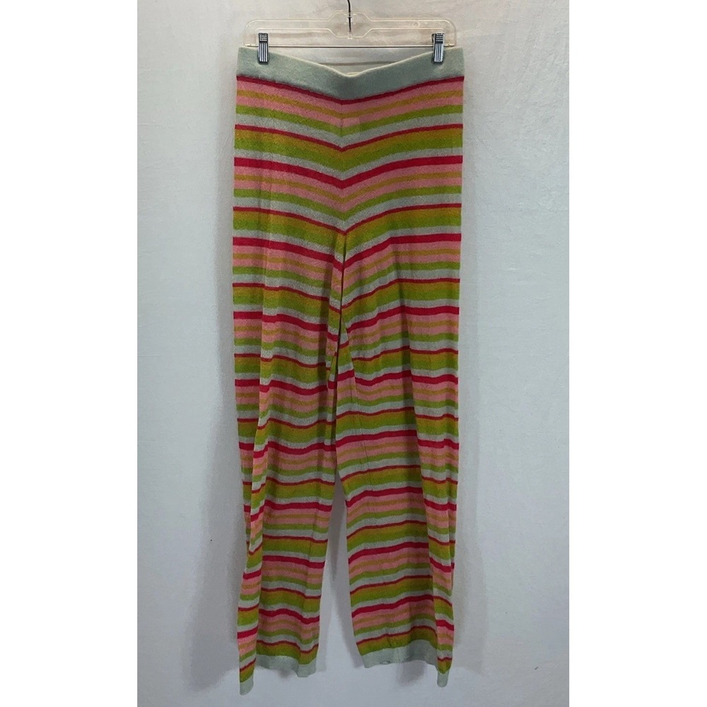 Daily Drills Elastic Waist wide leg striped lounge pants kid Mohair/ Wool size L
